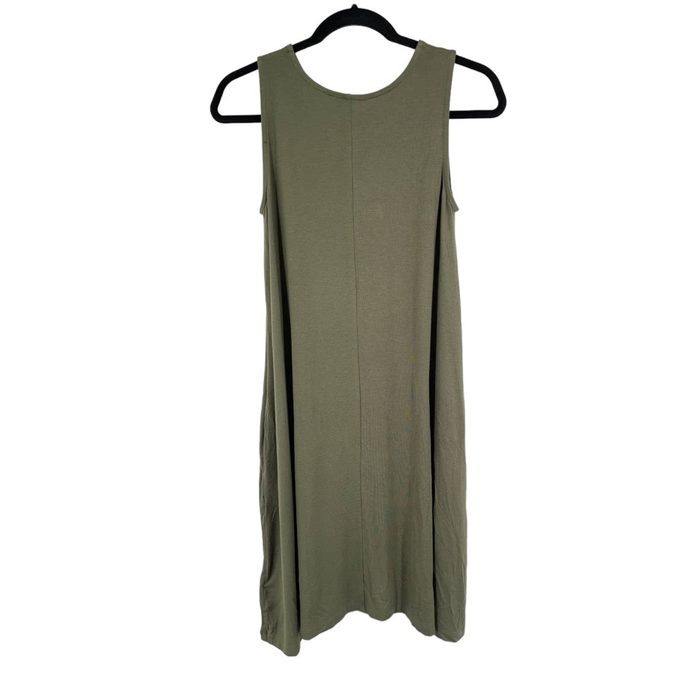 Caslon dress sleeveless swing olive size Small S - Picture 3 of 4